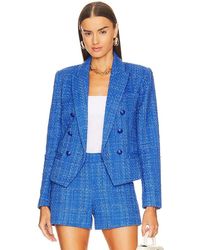 L'Agence - Brooke Double-breasted Crop Blazer - Lyst