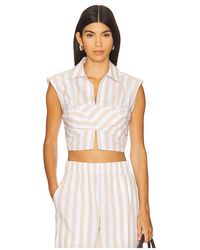 Jonathan Simkhai - Emie Cropped Box Sleeve Top - Lyst