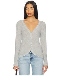 Free People - X Intimately Fp Big Love Cardi En En Color Gris Talla (También En M, S, Xl, Xs) - Lyst