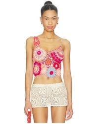 Free People - Fiorella Crochet Tank - Lyst