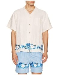 Bather - Pearl Lawn Linen Camp Shirt - Lyst