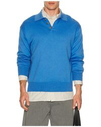 Guest In Residence - Guest En Residence Allday Cotton Cashmere Polo En Color Azul Talla (También En M, Xl/1X, Xxl/2X) - Lyst