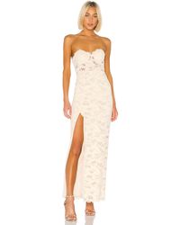 Lovers + Friends Vestido largo ferrao - Neutro