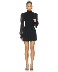 FRAME - Sheer Sleeve Dress - Lyst