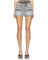 Alexander Wang - Silk Prestyle Mid Rise Short With Horizontal Zips - Lyst