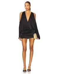 lynette mini dress in black Lissett Poplin Mini Dress In Black
