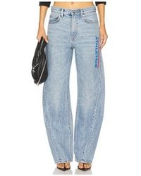 Alexander Wang - Mesh Back Balloon With Logo Jeans - Lyst