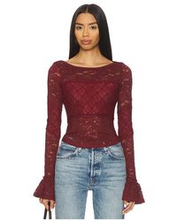Free People - Lace Layering Long Sleeve - Lyst