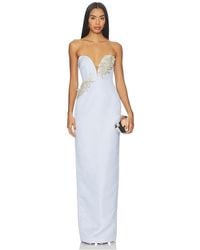 SAU LEE - Luna Satin Gown - Lyst