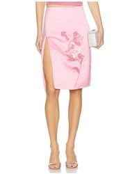 Des Phemmes - Side Slit Midi Skirt - Lyst