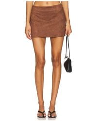 superdown - Patsie Faux Suede Mini Skirt - Lyst