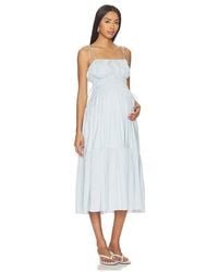 BUMPSUIT - Shirred Midi Poplin Dress - Lyst