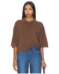 Pistola - Nadya Alpaca Blend Boxy Polo Sweater Top - Lyst