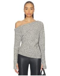 Enza Costa - Boucle Knit Slouch Sweater - Lyst
