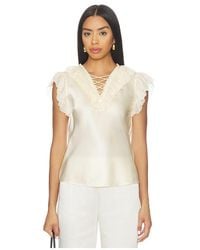 Ulla Johnson - Ilyana Sleeveless Silk Top With Lace Up - Lyst
