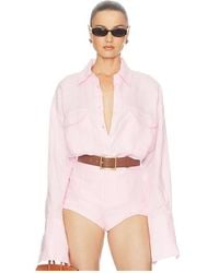 Helsa - Washed Linen Shirt - Lyst