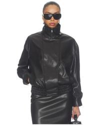 Enza Costa - Oversized Leather Bomber Jacket - Lyst