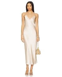 L'Agence - Seridie Slip Midi Dress - Lyst