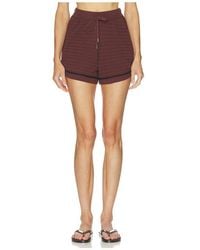 Varley - SHORT EN TRICOT MORDEN en Brown - Lyst