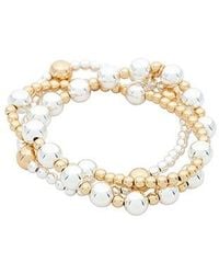 Ettika - Mixed Metal Bubble Line Bracelet Set - Lyst