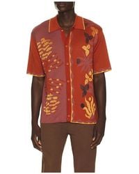 Scotch & Soda - Knitted Jacquard Short Sleeve Shirt - Lyst