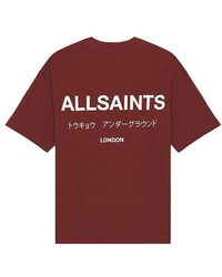 AllSaints - Underground Short Sleeve Crew - Lyst