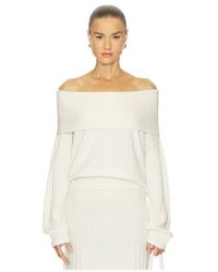 NAADAM - Premium Cashmino Ribbed Draped Top - Lyst