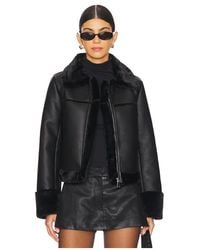 superdown - Sasha Faux Leather Jacket - Lyst