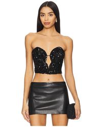 Bardot - Eleni Velvet Sequin Bustier - Lyst