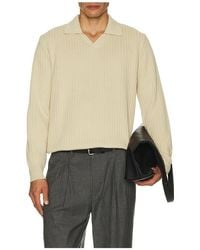 Far Afield - Clifford Knitted Ribbed Polo - Lyst
