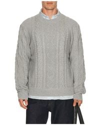 Asher - Andre Cable Knit Sweater - Lyst