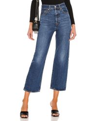 Levi's Ribcage Straight Ankle - Blau