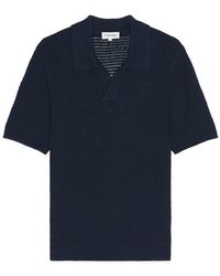 FRAME - Short Sleeve Sweater Polo - Lyst