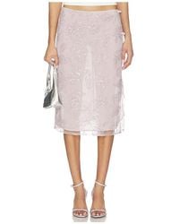 SAU LEE - Grace Midi Skirt - Lyst