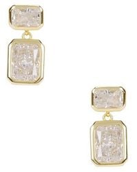 Shashi - Emerald Baguette Drop Earring - Lyst