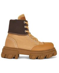 Ganni - Cleated Canvas Trail Boot - Lyst