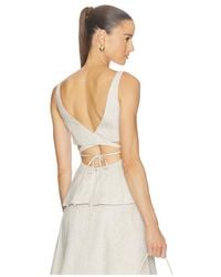 Camila Coelho - Malena Linen Top - Lyst