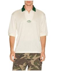 METALWOOD STUDIO - Quarter Zip Jersey Polo - Lyst