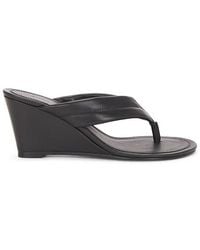 St. Agni - Stitch Detail Thong Wedge Sandal - Lyst