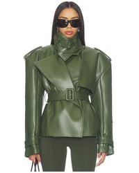 Naked Wardrobe - Faux Leather Belted Trench - Lyst