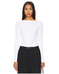 Enza Costa - T-Shirt Mit U-Boot-Ausschnitt - Lyst