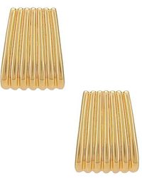 Heaven Mayhem - Pendientes Ribbed En Color Oro Metálico Talla En - Lyst