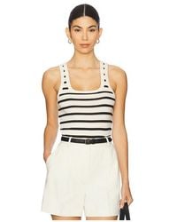 Citizens of Humanity - Top Sin Mangas Faye En Color Crema Talla En - Lyst