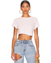 RE/DONE - X Hanes Cropped 60's Slim Tee - Lyst