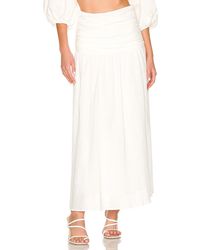 Suboo Alva Gathered Maxi Skirt - White