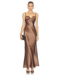 L'Agence - Sayla Bias Cut Maxi Dress - Lyst