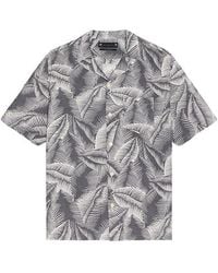 AllSaints - Camisa Botones Marseille En Color Gris Talla (También En M, S, Xl/1X) - Lyst