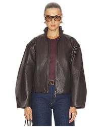 St. Agni - Cocoon Zip Leather Jacket - Lyst