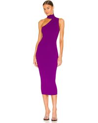 Solace London Aria Midi Dress - Purple