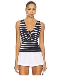 Nation Los Angeles - Top Sin Mangas Terri En Color Negro, Blanco Talla (También En M, S, Xl/1X, Xs) - Lyst